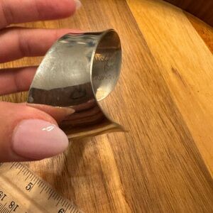 Signed Wolf Dosch Sterling silver wide cuff vintage bracelet
